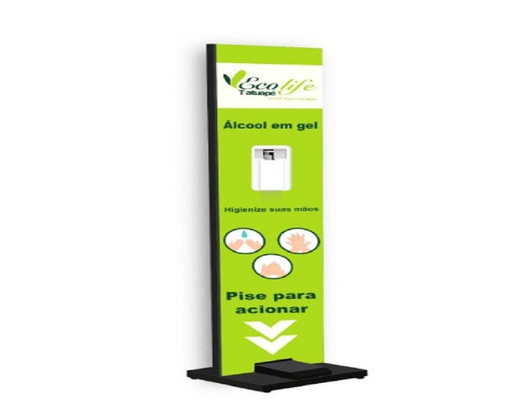 DISTRIBUTEUR DE GEL HYDROALCOOLIQUE - COMMANDE À PIED